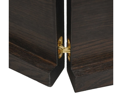 vidaXL sienas plaukts, tumši brūns, 160x40x(2-4) cm, ozola masīvkoks