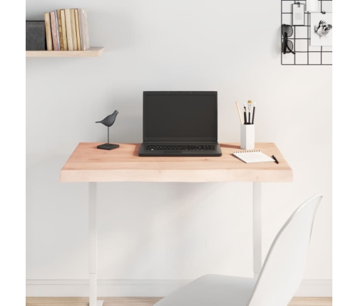 vidaXL galda virsma, 80x40x(2-6) cm, neapstrādāts ozola masīvkoks