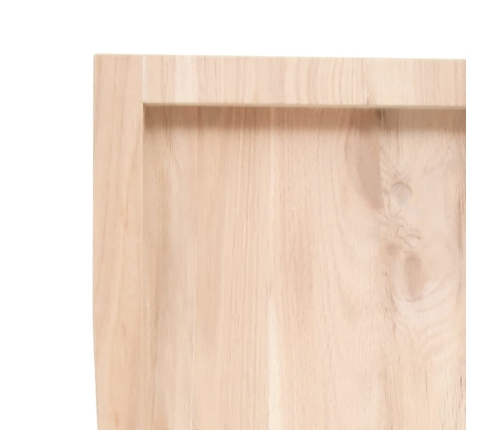 vidaXL galda virsma, 80x40x(2-6) cm, neapstrādāts ozola masīvkoks