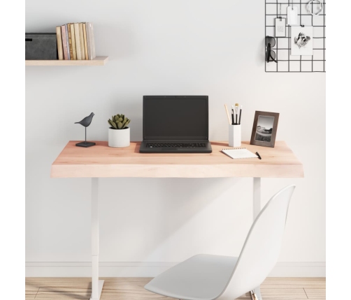 vidaXL galda virsma, 100x60x(2-4) cm, neapstrādāts ozola masīvkoks