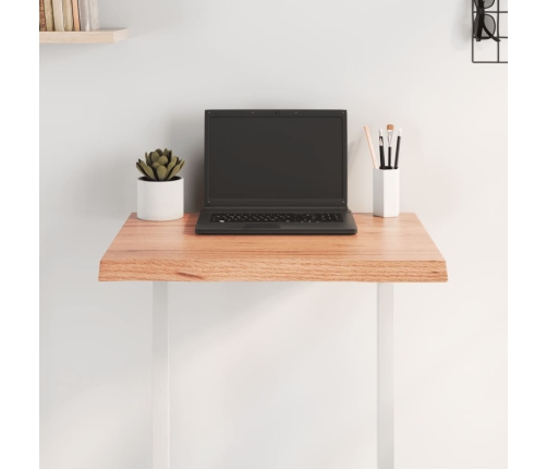 vidaXL galda virsma, gaiši brūna, 60x50x(2-4)cm, ozola masīvkoks