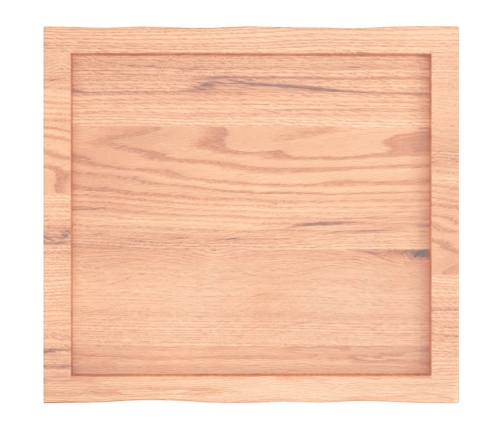 vidaXL galda virsma, gaiši brūna, 60x50x(2-4)cm, ozola masīvkoks