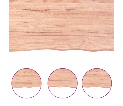 vidaXL galda virsma, gaiši brūna, 60x50x(2-4)cm, ozola masīvkoks