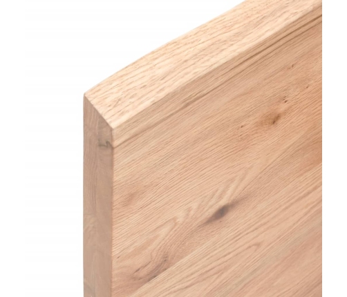 vidaXL galda virsma, gaiši brūna, 60x50x(2-4)cm, ozola masīvkoks