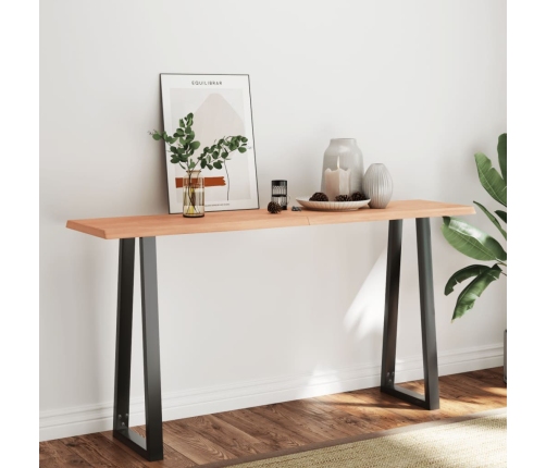 vidaXL galda virsma, gaiši brūna, 160x40x(2-4)cm, ozola masīvkoks