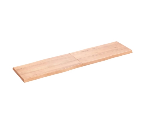 vidaXL galda virsma, gaiši brūna, 160x40x(2-4)cm, ozola masīvkoks