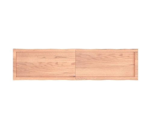 vidaXL galda virsma, gaiši brūna, 160x40x(2-4)cm, ozola masīvkoks