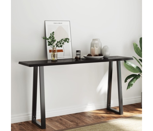 vidaXL galda virsma, tumši brūna, 160x40x(2-4) cm, ozola masīvkoks