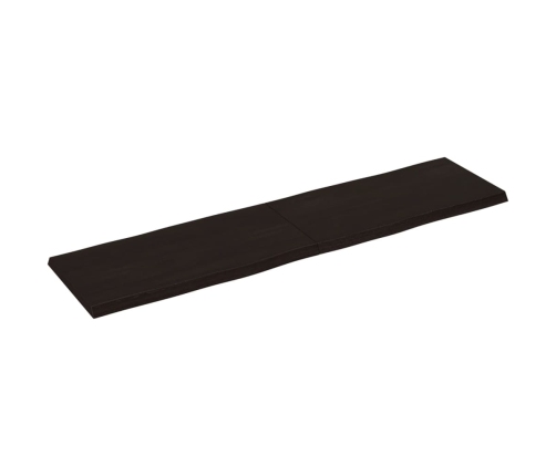 vidaXL galda virsma, tumši brūna, 160x40x(2-4) cm, ozola masīvkoks