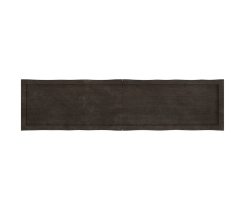 vidaXL galda virsma, tumši brūna, 160x40x(2-4) cm, ozola masīvkoks