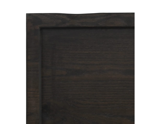 vidaXL galda virsma, tumši brūna, 160x40x(2-4) cm, ozola masīvkoks