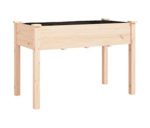 vidaXL puķu kaste ar ieliktni, 118x59x76 cm, egles masīvkoks