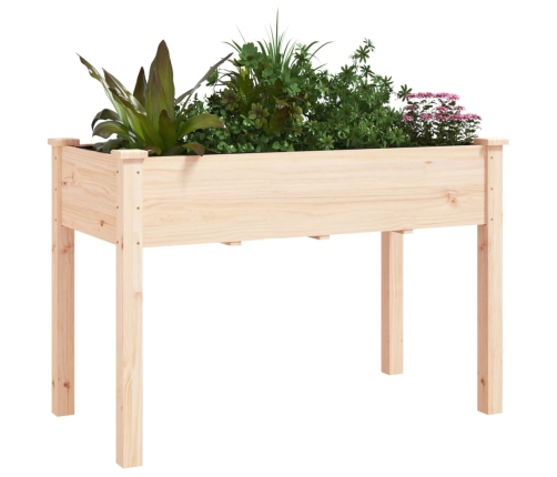 vidaXL puķu kaste ar ieliktni, 118x59x76 cm, egles masīvkoks