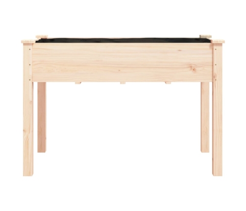 vidaXL puķu kaste ar ieliktni, 118x59x76 cm, egles masīvkoks