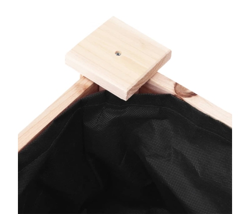 vidaXL puķu kaste ar ieliktni, 118x59x76 cm, egles masīvkoks