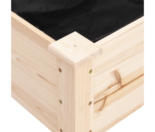 vidaXL puķu kaste ar ieliktni, 118x59x76 cm, egles masīvkoks