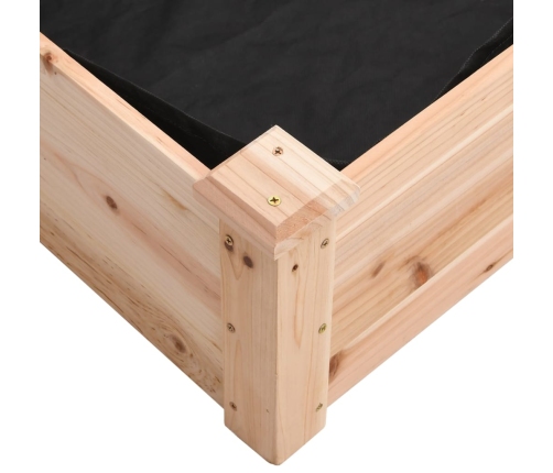 vidaXL augstā puķu kaste ar ieliktni, 120x45x25 cm, egles masīvkoks