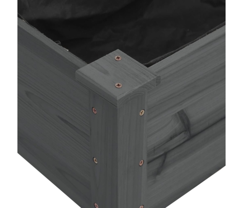 vidaXL augstā puķu kaste ar ieliktni, 240x120x25 cm, egles masīvkoks