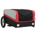 vidaXL velosipēda piekabe, 30 kg, melna un sarkana, dzelzs