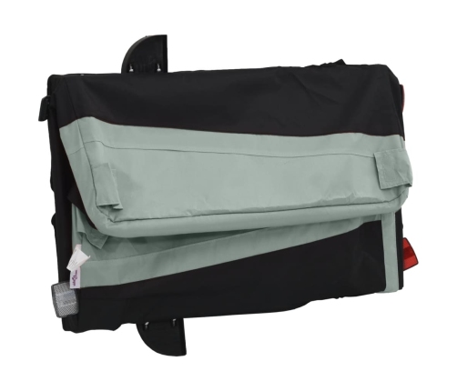vidaXL velosipēda piekabe, 30 kg, melna un pelēka , dzelzs