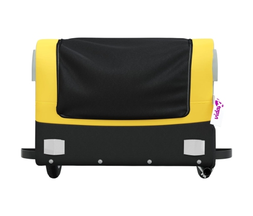 vidaXL velosipēda piekabe, 30 kg, melna un dzeltena, dzelzs