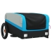 vidaXL velosipēda piekabe, 30 kg, melna un zila, dzelzs