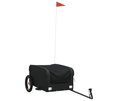 vidaXL velosipēda piekabe, 30 kg, melna, dzelzs