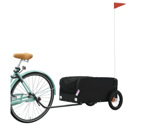 vidaXL velosipēda piekabe, 30 kg, melna, dzelzs