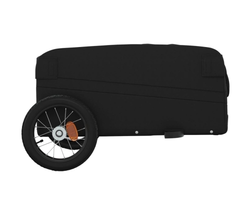 vidaXL velosipēda piekabe, 30 kg, melna, dzelzs