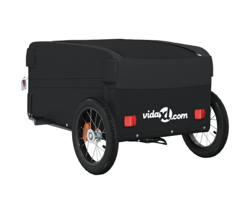 vidaXL velosipēda piekabe, 30 kg, melna, dzelzs