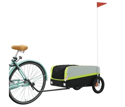 Velosipēda Piekabe, 30 Kg, Melna Un Zaļa, Dzelzs Vidaxl