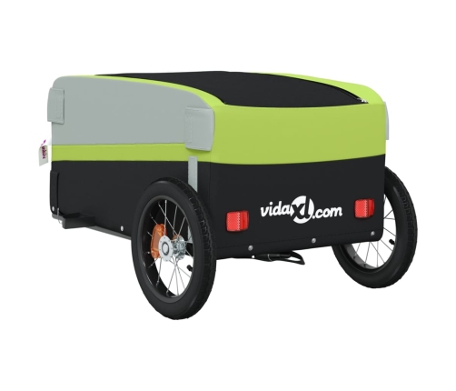 Velosipēda Piekabe, 30 Kg, Melna Un Zaļa, Dzelzs Vidaxl