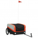 vidaXL velosipēda piekabe, 45 kg, melna un oranža, dzelzs