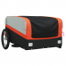vidaXL velosipēda piekabe, 45 kg, melna un oranža, dzelzs