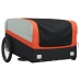 vidaXL velosipēda piekabe, 45 kg, melna un oranža, dzelzs