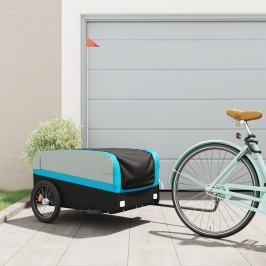 Velosipēda Piekabe, 45 Kg, Melna Un Zila, Dzelzs Vidaxl
