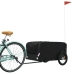 vidaXL velosipēda piekabe, 45 kg, melna, dzelzs