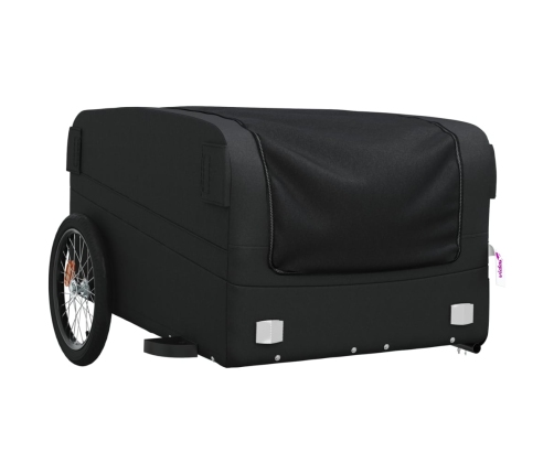 vidaXL velosipēda piekabe, 45 kg, melna, dzelzs