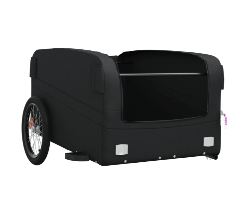 vidaXL velosipēda piekabe, 45 kg, melna, dzelzs