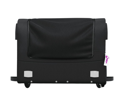 vidaXL velosipēda piekabe, 45 kg, melna, dzelzs
