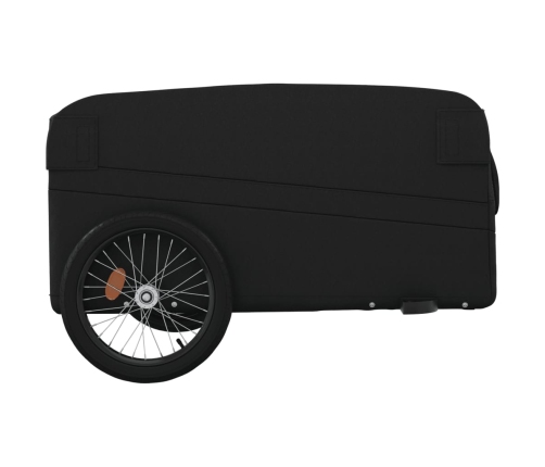 vidaXL velosipēda piekabe, 45 kg, melna, dzelzs