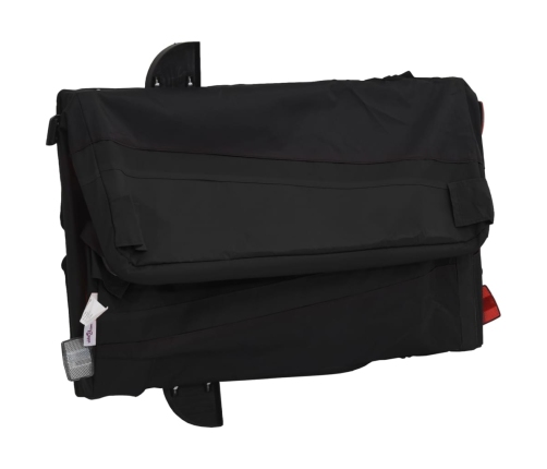vidaXL velosipēda piekabe, 45 kg, melna, dzelzs