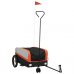 vidaXL velosipēda piekabe, 30 kg, melna un oranža, dzelzs