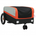 vidaXL velosipēda piekabe, 30 kg, melna un oranža, dzelzs