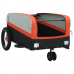 vidaXL velosipēda piekabe, 30 kg, melna un oranža, dzelzs