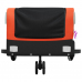 vidaXL velosipēda piekabe, 30 kg, melna un oranža, dzelzs