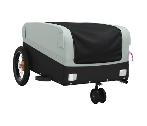 vidaXL velosipēda piekabe, 30 kg, melna un pelēka , dzelzs
