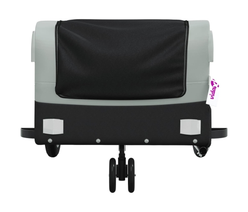 vidaXL velosipēda piekabe, 30 kg, melna un pelēka , dzelzs