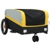 vidaXL velosipēda piekabe, 30 kg, melna un dzeltena, dzelzs