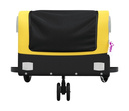 vidaXL velosipēda piekabe, 30 kg, melna un dzeltena, dzelzs